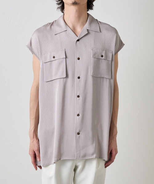 Lui's（ルイス）の「【SILLIS / シリス】 ノースリーブシャツ（シャツ/ブラウス・メンズ・ブラック/グレー・44/46）」の22枚目の写真