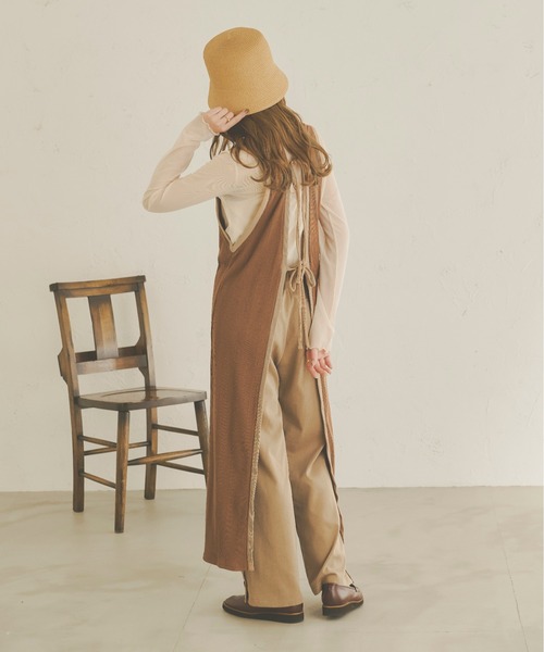 Ambre Neige（アンブルネージュ）の「２WAYロングジレ／【WEB/EC限定商品】（ワンピース・レディース・ダークブラウン/ベージュ・FREE）」の5枚目の写真