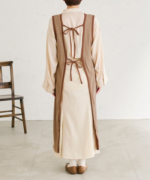 Ambre Neige（アンブルネージュ）の「２WAYロングジレ／【WEB/EC限定商品】（ワンピース・レディース・ダークブラウン/ベージュ・FREE）」の19枚目の写真