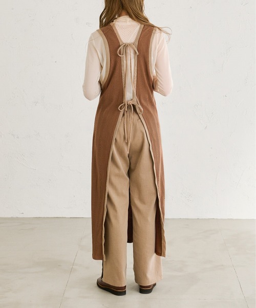 Ambre Neige（アンブルネージュ）の「２WAYロングジレ／【WEB/EC限定商品】（ワンピース・レディース・ダークブラウン/ベージュ・FREE）」の13枚目の写真
