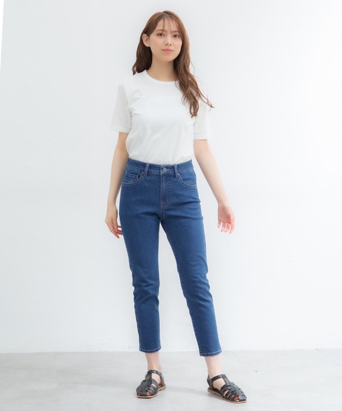 Honeys(ハニーズ)の「デニムスキニー(股下61cm)(デニムパンツ・レディース・ライトインディゴブルー/ワンウォッシュ・LL/SS/S/M/L)」の3枚目の写真