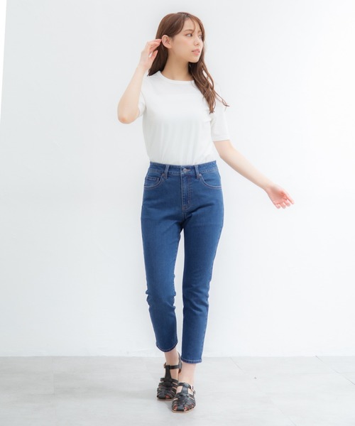 Honeys(ハニーズ)の「デニムスキニー(股下61cm)(デニムパンツ・レディース・ライトインディゴブルー/ワンウォッシュ・LL/SS/S/M/L)」の4枚目の写真