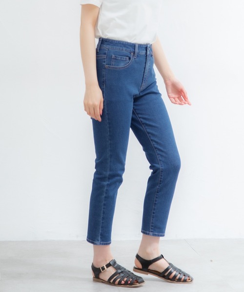 Honeys(ハニーズ)の「デニムスキニー(股下61cm)(デニムパンツ・レディース・ライトインディゴブルー/ワンウォッシュ・LL/SS/S/M/L)」の5枚目の写真