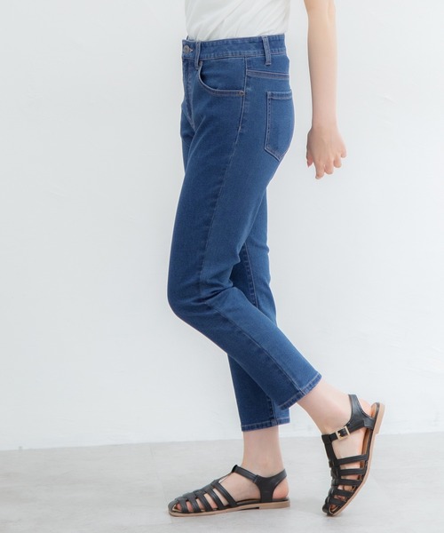 Honeys(ハニーズ)の「デニムスキニー(股下61cm)(デニムパンツ・レディース・ライトインディゴブルー/ワンウォッシュ・LL/SS/S/M/L)」の8枚目の写真