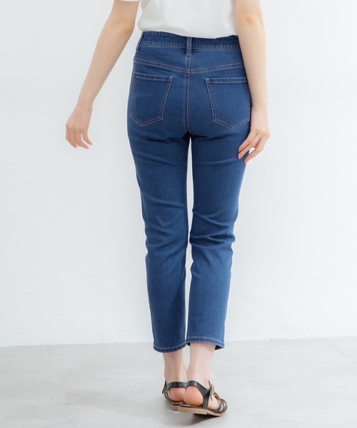 Honeys(ハニーズ)の「デニムスキニー(股下61cm)(デニムパンツ・レディース・ライトインディゴブルー/ワンウォッシュ・LL/SS/S/M/L)」の9枚目の写真