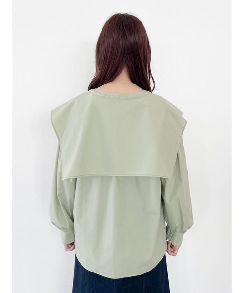 SLURR（スラ―）の「【ちょこびコラボ】スクエア付け襟ブラウス（シャツ/ブラウス・レディース・ミント・FREE）」の8枚目の写真