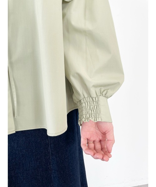 SLURR（スラ―）の「【ちょこびコラボ】スクエア付け襟ブラウス（シャツ/ブラウス・レディース・ミント・FREE）」の9枚目の写真