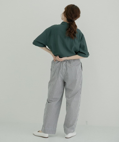 LAATO(ラート)の「BONTAN EASY PANTS(その他パンツ・レディース・ブラック/オレンジ/ストライプ・FREE)」の4枚目の写真