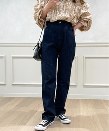 ハイウエストスリムストレートパンツ【ZOZOTOWN限定アイテム】