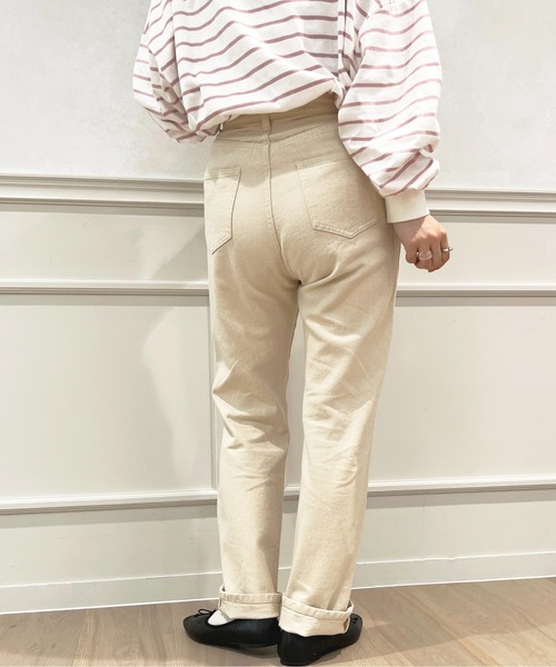 apres jour（アプレジュール）の「ハイウエストスリムストレートパンツ【ZOZOTOWN限定アイテム】（デニムパンツ・レディース・ダークブルー/オフホワイト/ブルー・MEDIUM/X-LARGE/LARGE/SMALL）」の9枚目の写真