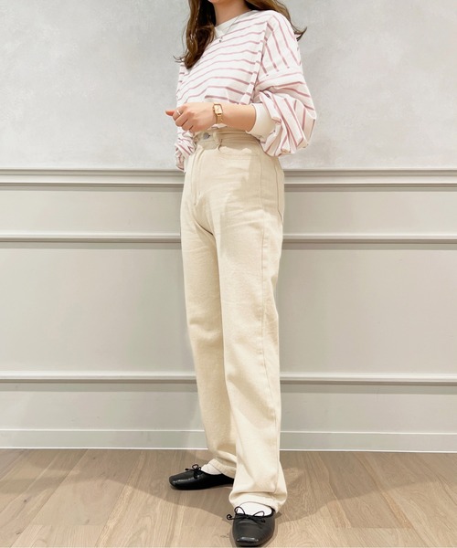 apres jour（アプレジュール）の「ハイウエストスリムストレートパンツ【ZOZOTOWN限定アイテム】（デニムパンツ・レディース・ダークブルー/オフホワイト/ブルー・MEDIUM/X-LARGE/LARGE/SMALL）」の11枚目の写真