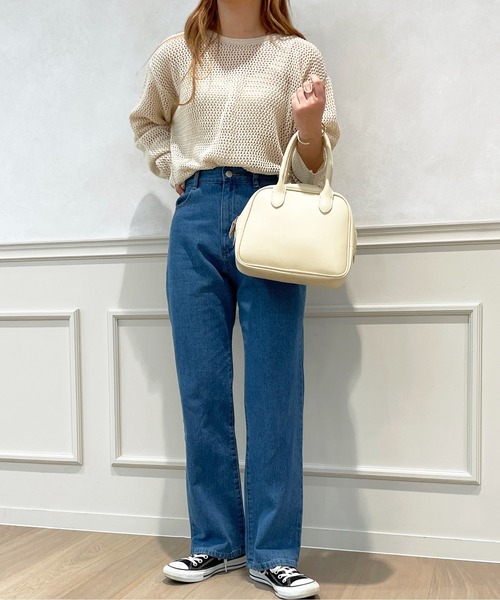 apres jour（アプレジュール）の「ハイウエストスリムストレートパンツ【ZOZOTOWN限定アイテム】（デニムパンツ・レディース・ダークブルー/オフホワイト/ブルー・MEDIUM/X-LARGE/LARGE/SMALL）」の18枚目の写真