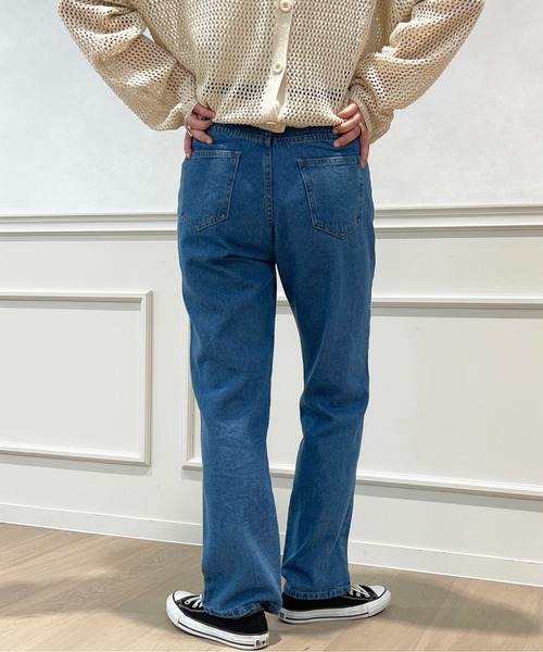 apres jour（アプレジュール）の「ハイウエストスリムストレートパンツ【ZOZOTOWN限定アイテム】（デニムパンツ・レディース・ダークブルー/オフホワイト/ブルー・MEDIUM/X-LARGE/LARGE/SMALL）」の17枚目の写真