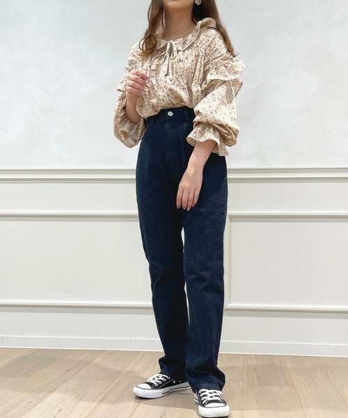 セール】ハイウエストスリムストレートパンツ【ZOZOTOWN限定