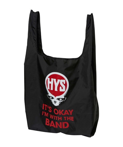 HYSTERIC GLAMOUR(ヒステリックグラマー)の「HYS SKULL HEAD パッカブルエコバッグ(エコバッグ/サブバッグ・メンズ・ホワイト/ブラック/グリーン・FREE)」の2枚目の写真