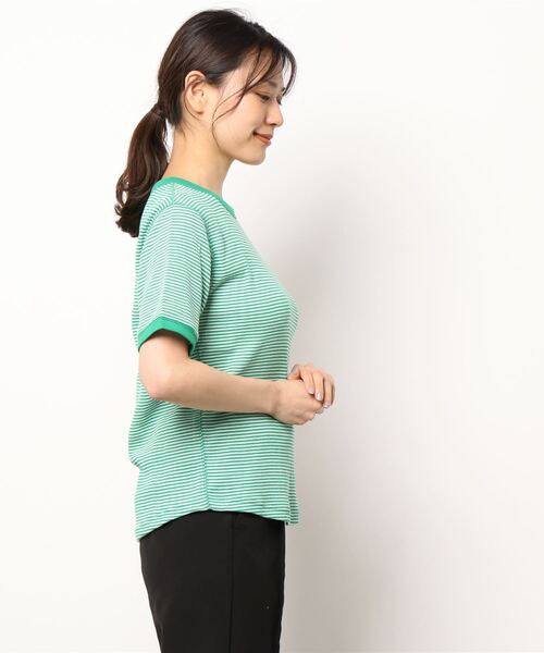 RODEO CROWNS WIDE BOWL（ロデオクラウンズワイドボウル）の「ボーダーリブTシャツ（Tシャツ/カットソー・レディース・ブラック系その他/グリーン系その他/オレンジ系その他・FREE）」の5枚目の写真