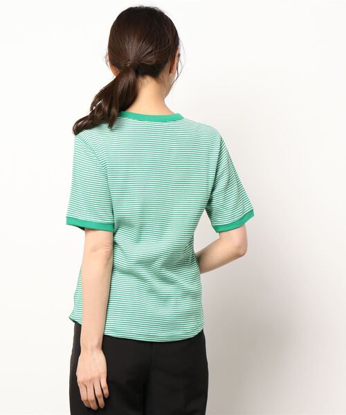 RODEO CROWNS WIDE BOWL（ロデオクラウンズワイドボウル）の「ボーダーリブTシャツ（Tシャツ/カットソー・レディース・ブラック系その他/グリーン系その他/オレンジ系その他・FREE）」の4枚目の写真