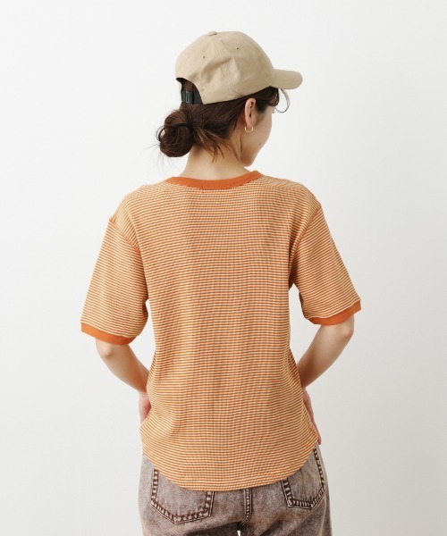 RODEO CROWNS WIDE BOWL（ロデオクラウンズワイドボウル）の「ボーダーリブTシャツ（Tシャツ/カットソー・レディース・ブラック系その他/グリーン系その他/オレンジ系その他・FREE）」の8枚目の写真