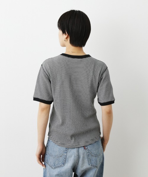 RODEO CROWNS WIDE BOWL（ロデオクラウンズワイドボウル）の「ボーダーリブTシャツ（Tシャツ/カットソー・レディース・ブラック系その他/グリーン系その他/オレンジ系その他・FREE）」の11枚目の写真