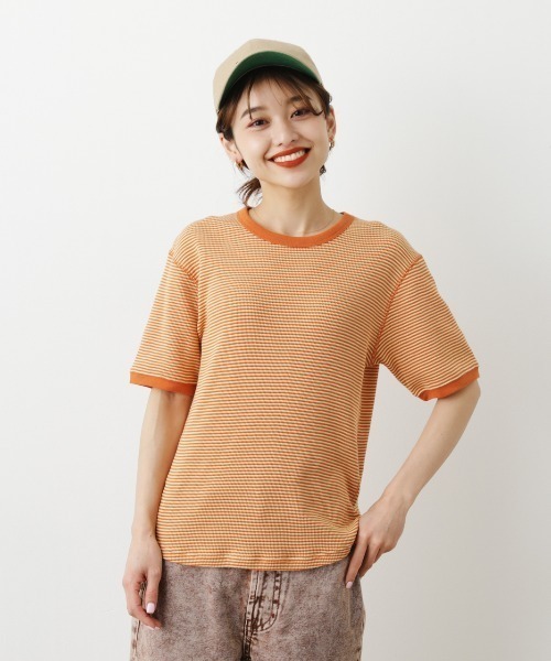 RODEO CROWNS WIDE BOWL（ロデオクラウンズワイドボウル）の「ボーダーリブTシャツ（Tシャツ/カットソー・レディース・ブラック系その他/グリーン系その他/オレンジ系その他・FREE）」の19枚目の写真