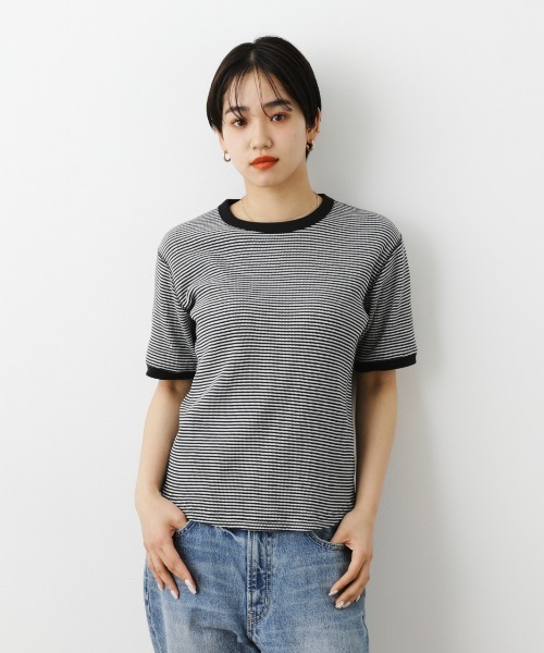 RODEO CROWNS WIDE BOWL（ロデオクラウンズワイドボウル）の「ボーダーリブTシャツ（Tシャツ/カットソー・レディース・ブラック系その他/グリーン系その他/オレンジ系その他・FREE）」の20枚目の写真