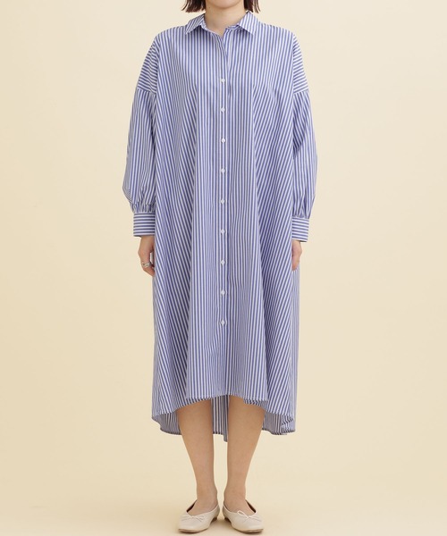 NANO universe(ナノユニバース)の「ドルマンシャツワンピース(シャツワンピース・レディース・その他1/ベージュ系その他2/ホワイト・FREE)」の9枚目の写真