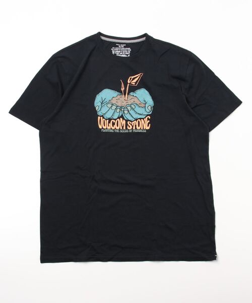 VOLCOM（ボルコム）の「PLANTING PROCESS FTY SST（Tシャツ/カットソー・メンズ・ブラック/オフホワイト・MEDIUM/LARGE/X-LARGE）」の2枚目の写真