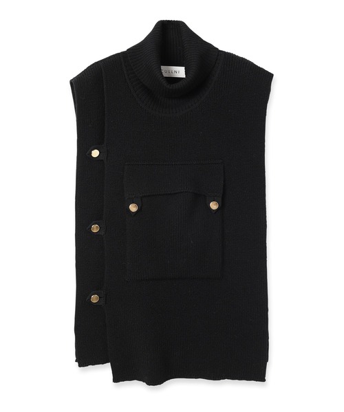 CULLNI(クルニ)の「22-AW-043 / Turtleneck Military Knit Vest(ベスト・メンズ・アッシュブラウン/カーキ/キナリ/ブラック・ONE SIZE)」の11枚目の写真