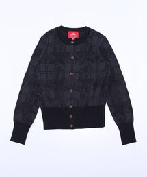 Vivienne Westwood（ヴィヴィアンウエストウッド）の「MESSY ORB TARTAN KNITｸﾙｰﾈｯｸｶｰﾃﾞｨｶﾞﾝ（ニット/セーター）」