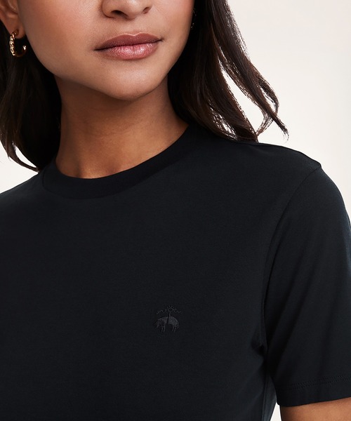 BROOKS BROTHERS（ブルックスブラザーズ）の「GF スーピマコットンジャージー ソリッド Tシャツ（Tシャツ/カットソー・レディース・ブラック/ネイビー/ライトブルー/ホワイト・SMALL/MEDIUM/X-SMALL）」の11枚目の写真