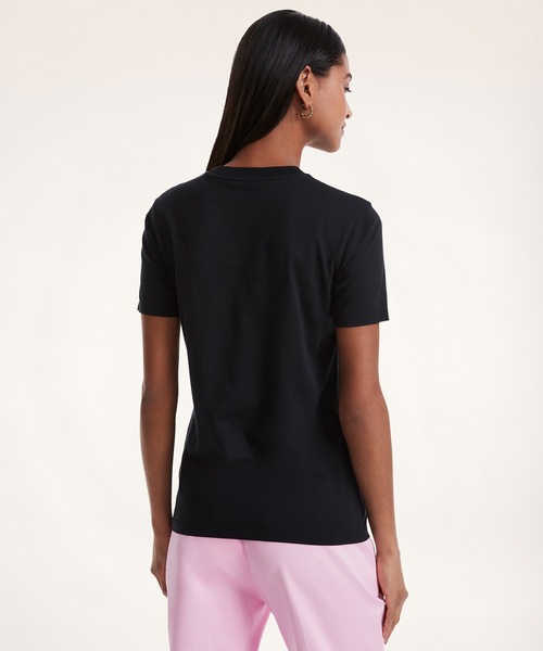 BROOKS BROTHERS（ブルックスブラザーズ）の「GF スーピマコットンジャージー ソリッド Tシャツ（Tシャツ/カットソー・レディース・ブラック/ネイビー/ライトブルー/ホワイト・SMALL/MEDIUM/X-SMALL）」の14枚目の写真