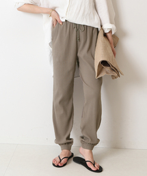 プリーツリブイージーパンツ