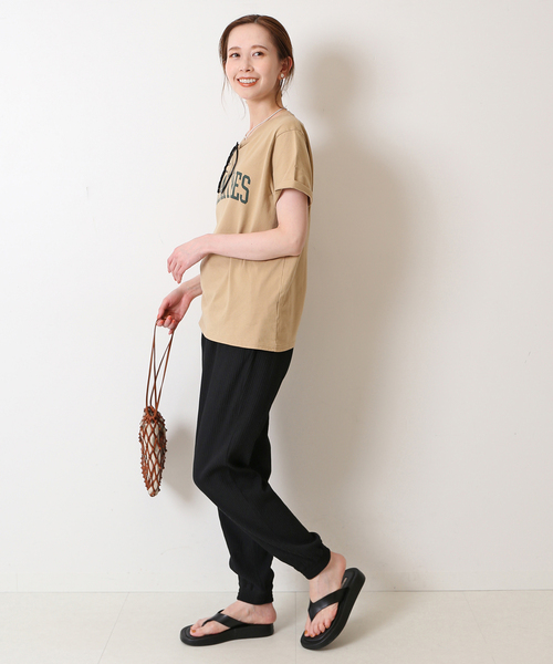 シースルー黒パンツ スローブイエナ セール】プリーツリブイージーパンツ（その他パンツ）｜SLOBE