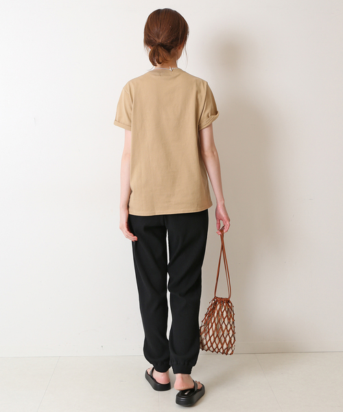 SLOBE IENA(スローブイエナ)の「プリーツリブイージーパンツ(その他パンツ・レディース・チャコールグレー/ブラック・FREE)」の5枚目の写真