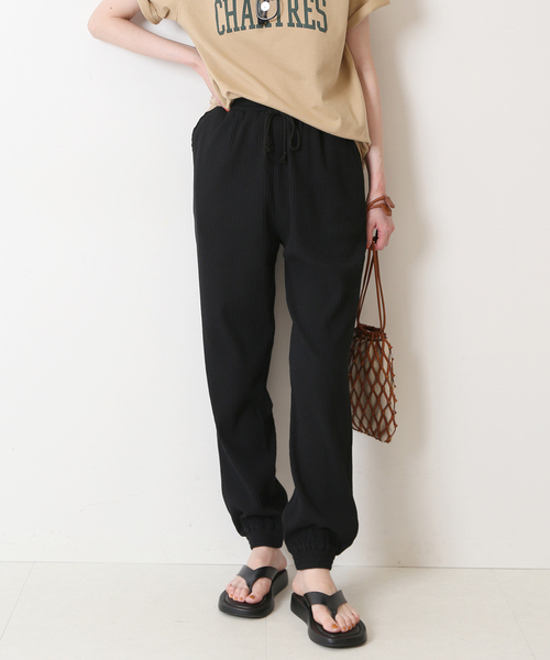 SLOBE IENA(スローブイエナ)の「プリーツリブイージーパンツ(その他パンツ・レディース・チャコールグレー/ブラック・FREE)」の7枚目の写真