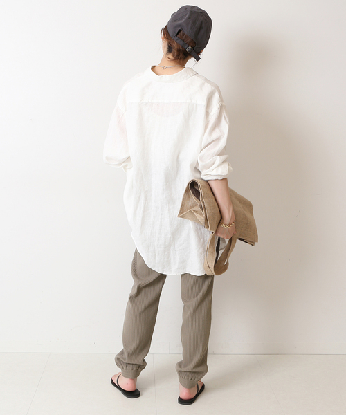 SLOBE IENA(スローブイエナ)の「プリーツリブイージーパンツ(その他パンツ・レディース・チャコールグレー/ブラック・FREE)」の13枚目の写真