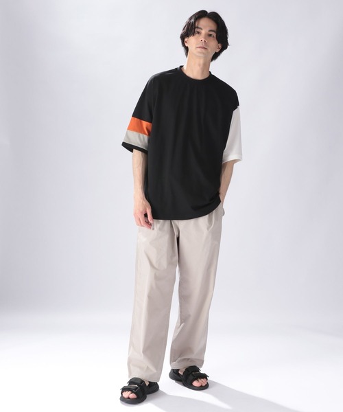 niko and...(ニコアンド)の「アソートカラーブロックTシャツ(Tシャツ/カットソー・メンズ・ブラック/オフホワイト/ブルー/グリーン・MEDIUM/LARGE)」の19枚目の写真