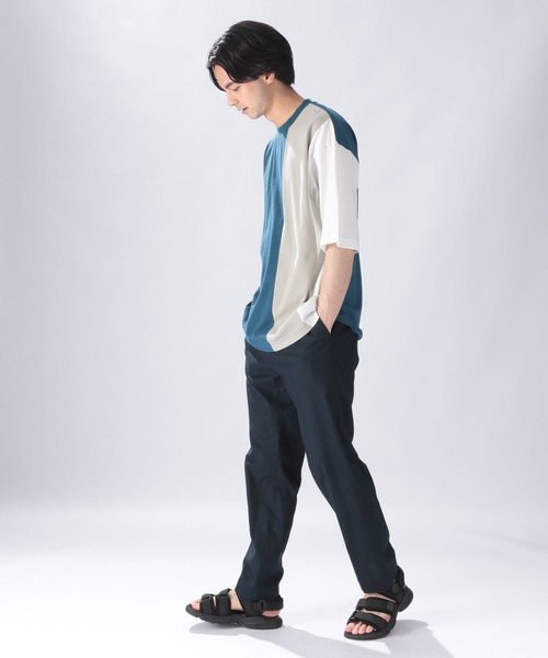 niko and...(ニコアンド)の「アソートカラーブロックTシャツ(Tシャツ/カットソー・メンズ・ブラック/オフホワイト/ブルー/グリーン・MEDIUM/LARGE)」の20枚目の写真