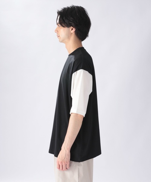 ニコアンド フリダンTシャツ 　ブラック セール】スペースグラフィックTシャツ（Tシャツ/カットソー