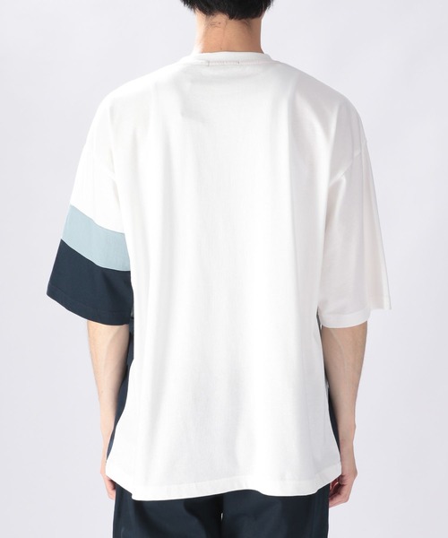 niko and...(ニコアンド)の「アソートカラーブロックTシャツ(Tシャツ/カットソー・メンズ・ブラック/オフホワイト/ブルー/グリーン・MEDIUM/LARGE)」の14枚目の写真