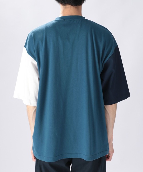 niko and...(ニコアンド)の「アソートカラーブロックTシャツ(Tシャツ/カットソー・メンズ・ブラック/オフホワイト/ブルー/グリーン・MEDIUM/LARGE)」の18枚目の写真