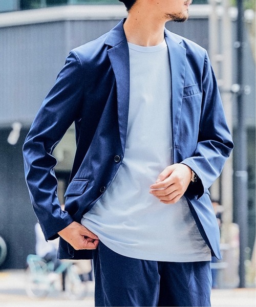 417 EDIFICE（フォーワンセブンエディフィス）の「【ICE COOLING / アイスクーリング】”接触冷感” Tシャツ（Tシャツ/カットソー・メンズ・ホワイト/ネイビー/グリーン/ライトグリーン/サックスブルー・MEDIUM/LARGE/X-LARGE/SMALL）」の5枚目の写真