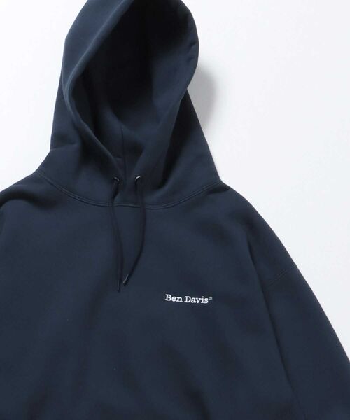 BEN DAVIS/WHITE LABEL（ベンデイビス ホワイトラベル）の「【BEN DAVIS(ベンデイビス)】HEAVY SWEAT HOODIE / ヘビーウェイト 裏起毛 ワンポイント刺繍 パーカー（パーカー・メンズ・ブラック/ダークブラウン/ネイビー/グレー/レッド/イエロー/ブルー/ブルーグレー/モカ/グリーン系その他・MEDIUM/LARGE/X-LARGE）」の8枚目の写真