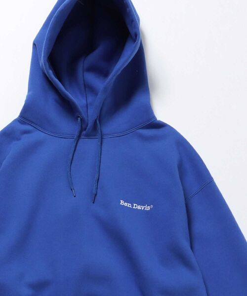 BEN DAVIS/WHITE LABEL（ベンデイビス ホワイトラベル）の「【BEN DAVIS(ベンデイビス)】HEAVY SWEAT HOODIE / ヘビーウェイト 裏起毛 ワンポイント刺繍 パーカー（パーカー・メンズ・ブラック/ダークブラウン/ネイビー/グレー/レッド/イエロー/ブルー/ブルーグレー/モカ/グリーン系その他・MEDIUM/LARGE/X-LARGE）」の9枚目の写真