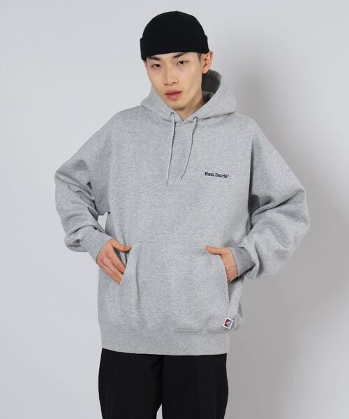 BEN DAVIS/WHITE LABEL（ベンデイビス ホワイトラベル）の「【BEN DAVIS(ベンデイビス)】HEAVY SWEAT HOODIE / ヘビーウェイト 裏起毛 ワンポイント刺繍 パーカー（パーカー・メンズ・ブラック/ダークブラウン/ネイビー/グレー/レッド/イエロー/ブルー/ブルーグレー/モカ/グリーン系その他・MEDIUM/LARGE/X-LARGE）」の12枚目の写真