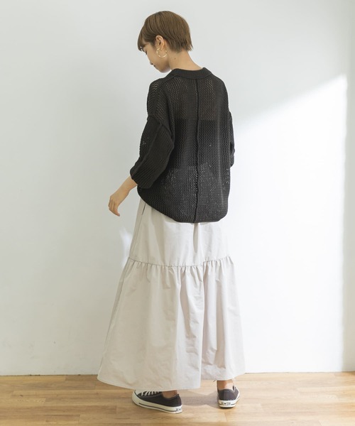 URBAN RESEARCH（アーバンリサーチ）の「メッシュニット（ニット/セーター・レディース・ブラウン/アイボリー/ブルー系その他・FREE）」の18枚目の写真