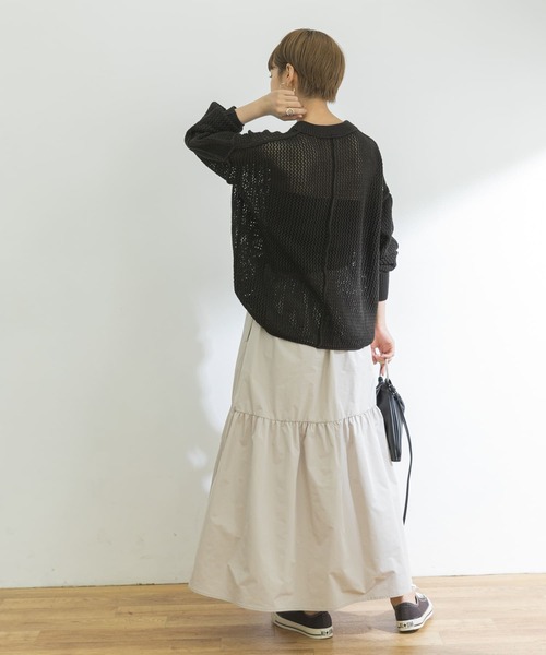URBAN RESEARCH（アーバンリサーチ）の「メッシュニット（ニット/セーター・レディース・ブラウン/アイボリー/ブルー系その他・FREE）」の19枚目の写真