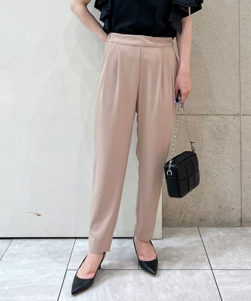 リヴドロワ【万能に使える美脚パンツ】ジョーゼット2タックジョッパーパンツ 万能に使える美脚パンツ】ジョーゼット2タックジョッパーパンツ