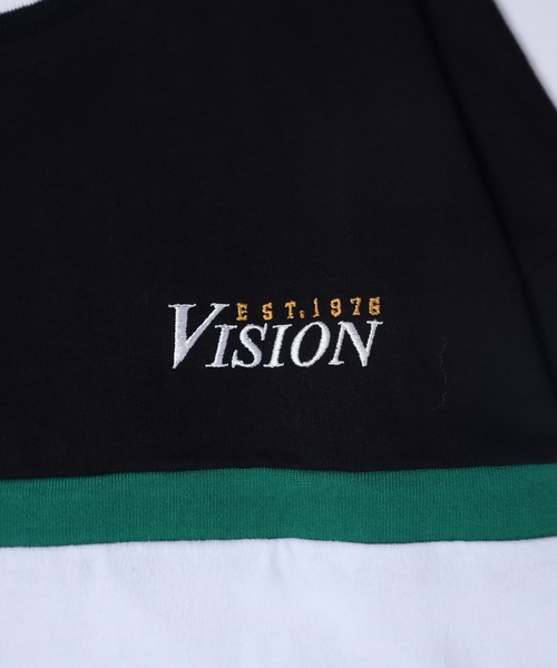 VISION STREET WEAR（ヴィジョンストリートウェア）の「【VISION STREET WEAR】ビッグシルエット リブライン切替え ロングスリーブTシャツ（Tシャツ/カットソー・レディース・グレー/グリーン/ブラック・LARGE/MEDIUM/X-LARGE）」の14枚目の写真
