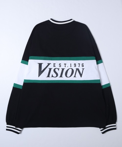 VISION STREET WEAR（ヴィジョンストリートウェア）の「【VISION STREET WEAR】ビッグシルエット リブライン切替え ロングスリーブTシャツ（Tシャツ/カットソー・レディース・グレー/グリーン/ブラック・LARGE/MEDIUM/X-LARGE）」の18枚目の写真
